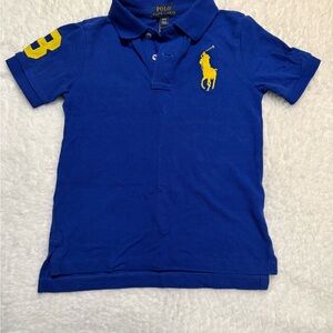 Polo by Ralph Lauren Royal Blue Polo with Yellow Pony & Sleeve Patch